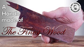 Making A Hidden Tang Knife Handle From Bloodwood & Ebony | Restoration of Japanese Knife