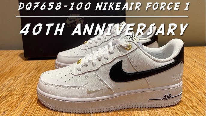 Nike Air Force 1 '07 LV8 '40th Anniversary' - 'White/Black' – Kicks Lounge