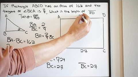 Rectangle ABCD With Tangent Angle - Find Length BD