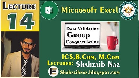 HOW TO USE DATA VALIDATION, FILTERS, GROUP, UNGROUP | EXCEL in Hindi/Urdu