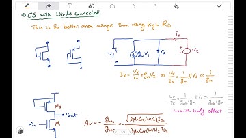 Analog Integrated Circuits 14: Single-Stage Amplifier: Common Source with Diode Connected