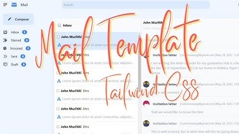 HTML mail template with Tailwind CSS