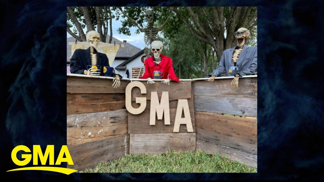 ‘GMA’ anchors transform into skeletons in Texas family’s Halloween