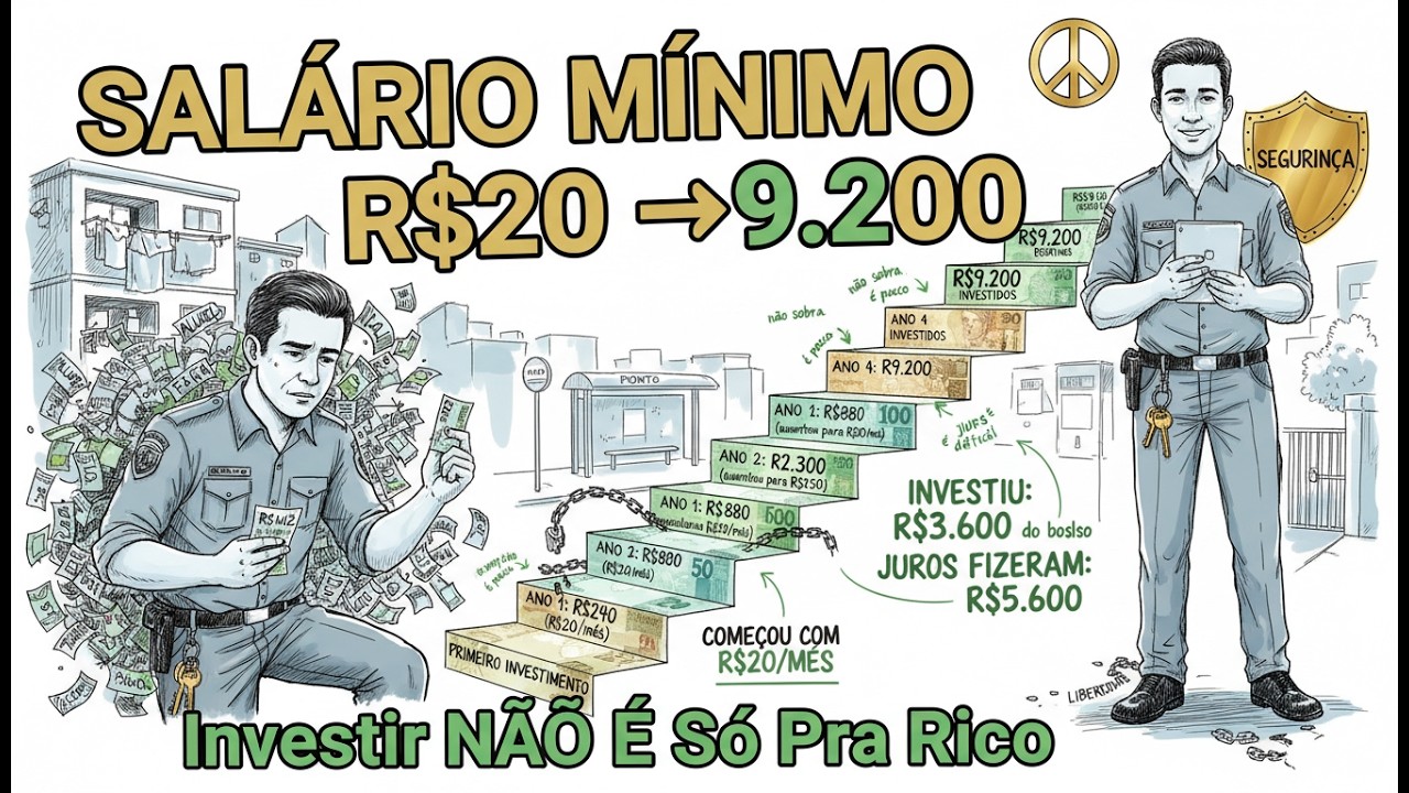 Ganhando Salário Mínimo Ele Investiu R$20 Por Mês: 4 Anos Depois Tem R$9 Mil