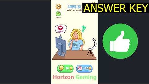 Naughty Puzzle Tricky Test LEVEL 31 Make her popular - Gameplay Walkthrough Android IOS