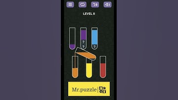 Water Sort Puzzle level 8 #puzzle#puzzlegame#braintest#braingames#gaming#gameplay#games#game#connect