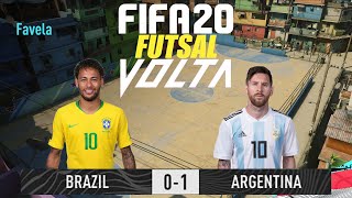 Brazil vs Argentina | International Friendly | FIFA 20 VOLTA Futsal screenshot 2
