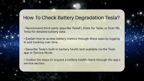 How To Check Battery Degradation Tesla? - Talking Tech Trends