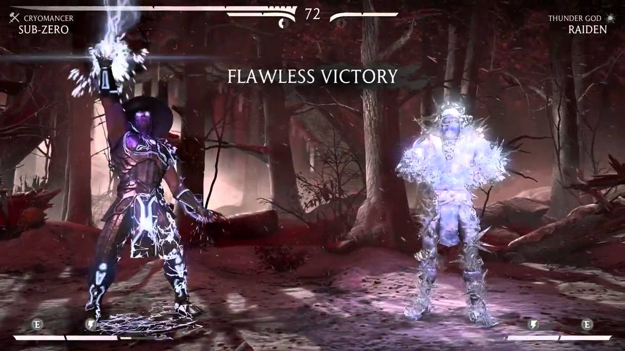 Mortal Kombat X - Blue Steel Sub Zero  vs TRON RAIDEN WBID EXCLUSIVE DLC SKINS [720p HD]