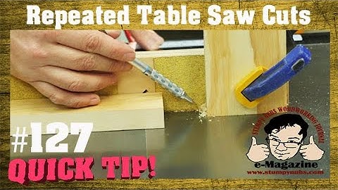 The PROPER way to make repeat cuts on the table saw!