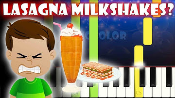 Do You Like Lasagna Milkshakes - Super Simple Song | Piano Tutorial | Karaoke