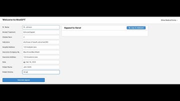 MedGPT demo: TreeHacks 2023