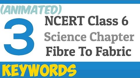 ( Animated ) NCERT Class 6 SCIENCE Chapter 3 Fibres To Fabrics ( KEYWORDS )