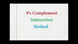 9's complement subtraction of decimal number