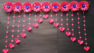 Paper flowers door Hanging||Door hanging craft ideas