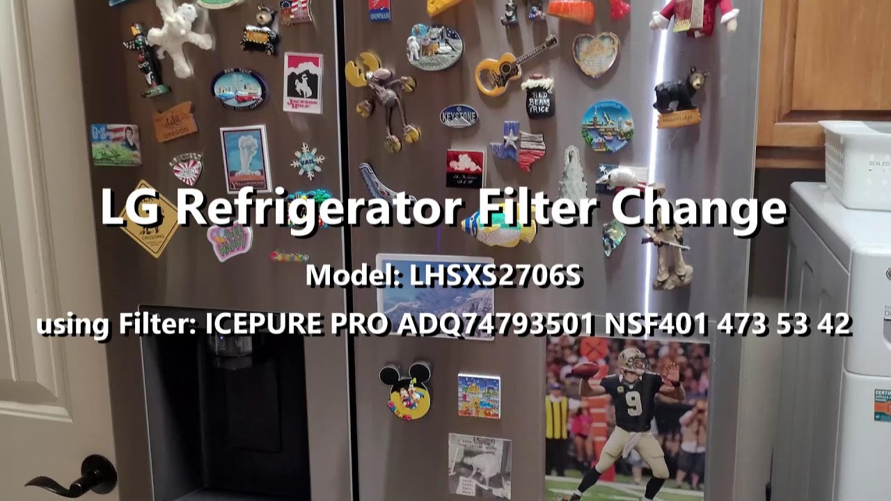 Changing the water filter on LG Side by Side refrigerator model