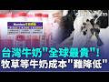 台灣牛奶"全球最貴" 排行榜超越香港.新加坡 濕熱氣候又小型飼養 台灣牛奶成本"難降低"｜記者 沈宛儀 周冠宇｜三立新聞LIVE