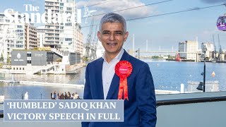 Sadiq Khan speech in full: London mayor says he's 'beyond humbled' to win historic third term