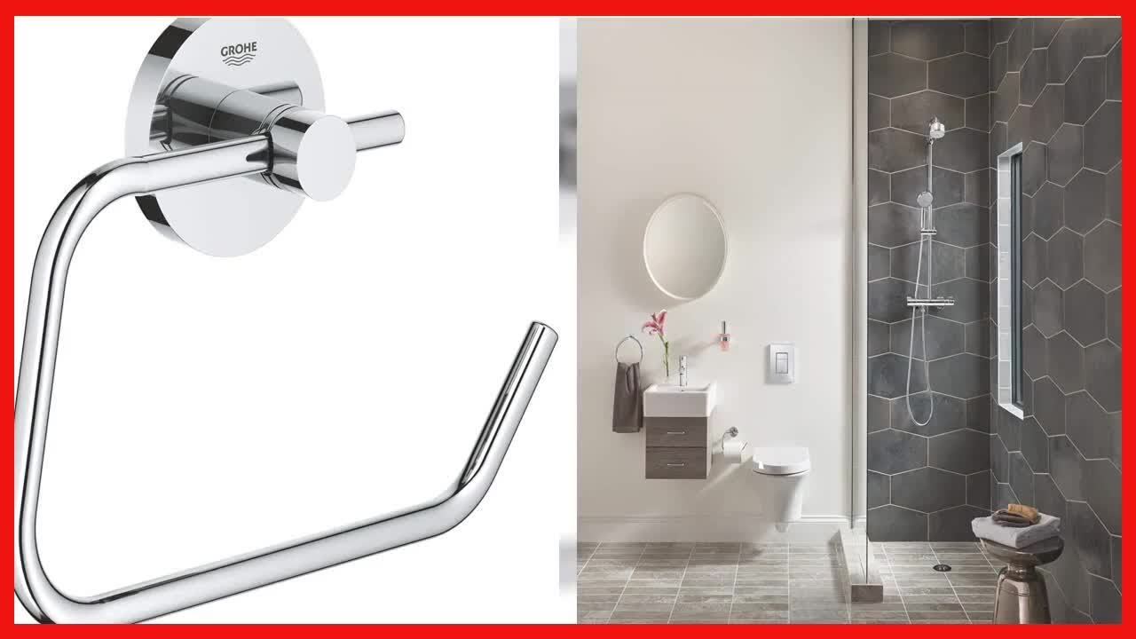 Great product -  GROHE 40689001 Essentials Wall-Mounted Toilet Paper Holder, Starlight Chrome