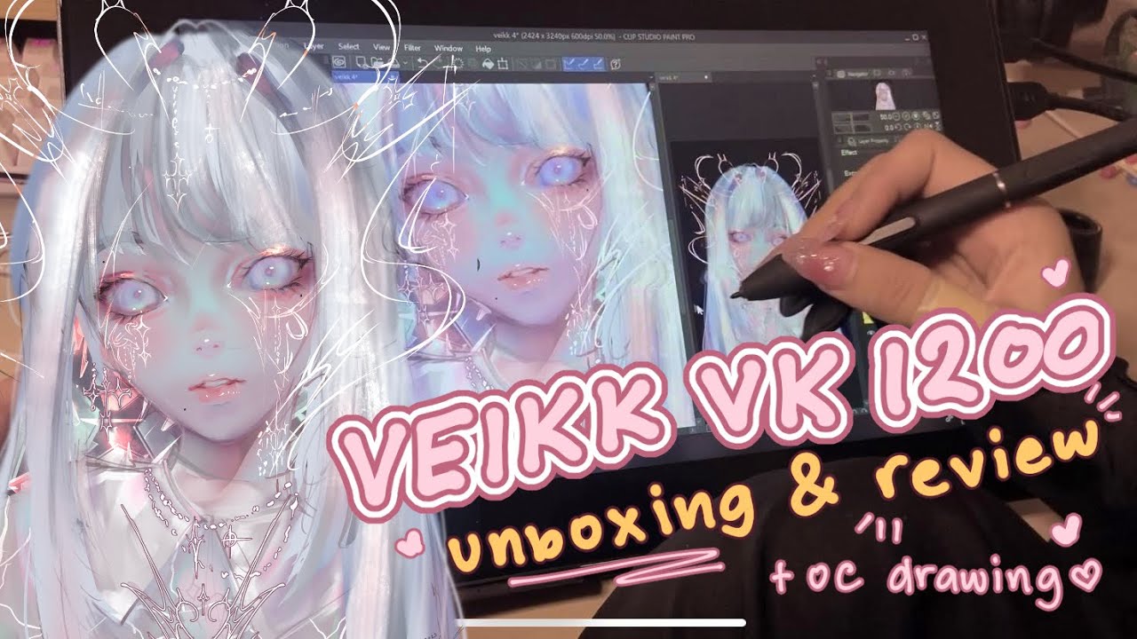 veikk vk1200 [unboxing & review + oc drawing] - YouTube