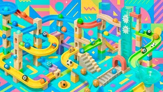 Marble Run ASMR – Harmonized Motion and Flow 
