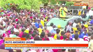 Deputy President William Ruto answers Uhuru on Raila’s endorsement in Sagana.