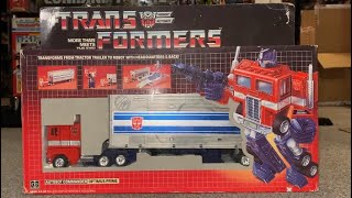 Transformers generation one super rare Optimus prime error box metal plates & bloated grey parts G1