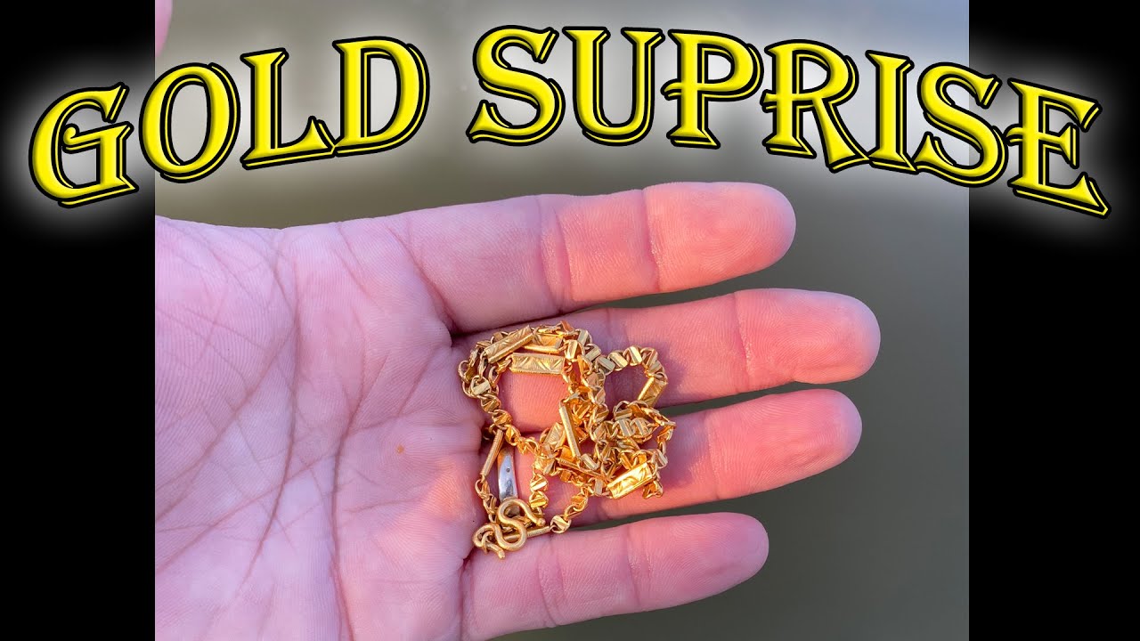 GOLD Jewelry Found Metal Detecting Water at Beach with Minelab Equinox