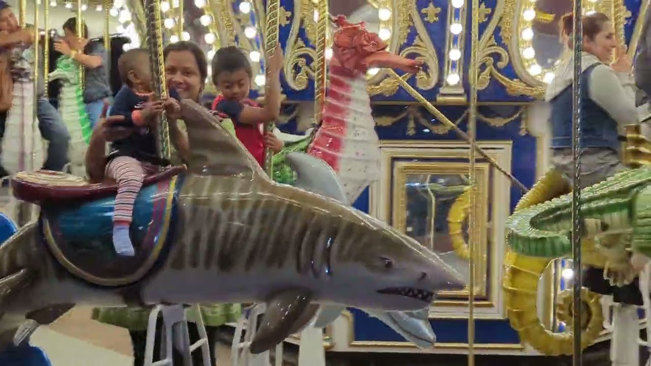 Houston Visit - Downtown Aquarium - Aquatic Merry Go 'Round - Fun time for kids..