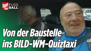 Dachdecker-Duo zerlegt selbst die gemeinste WM-Frage! | BILD-WM-Quiztaxi Folge 1