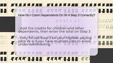 How Do I Claim Dependents On W-4 Step 3 Correctly? - Your Paycheck Planner