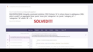 Error: 1052 Column ID in where clause is ambiguous - Laravel - How to fix
