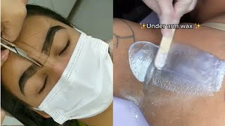 Waxing Videos ! How to Wax?  💙 Eyebrow Waxing💙 Underarm Wax Tutorial