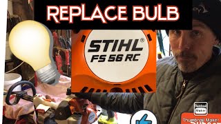 How to replace primer bulb Stihl FS56rc trimmer.