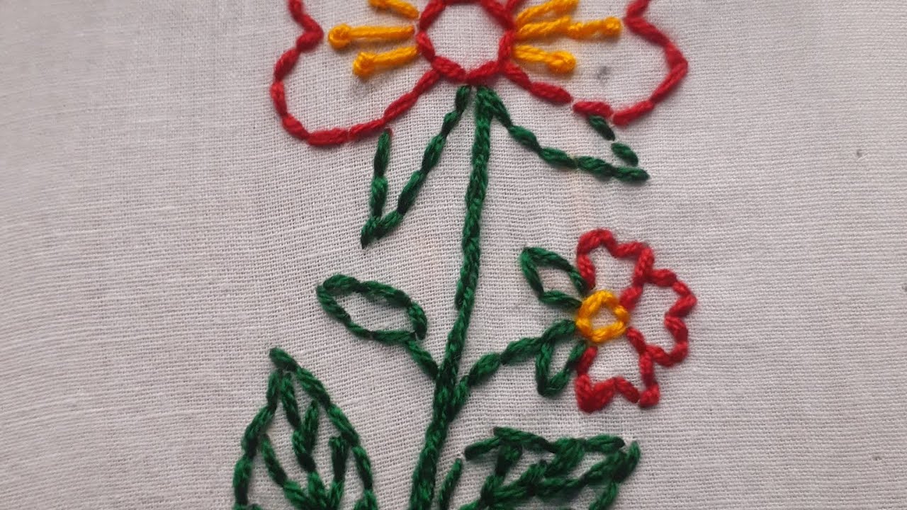  Slmple flower embroidery degin for beginners...🎪🎪🎪