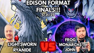Yugioh Edison Format Finals Lightsworn Vs Frog Monarchs