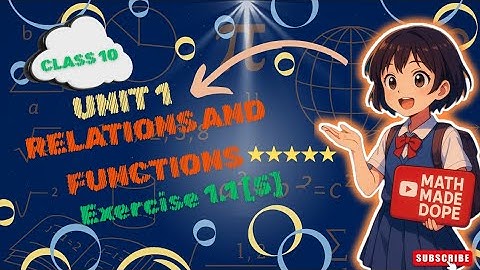 Class 10 || CH 1 || Exercise 1.1 ||Sum 5 ||  RELATIONS & FUNCTIONS || TN board ||@MathMadeDope