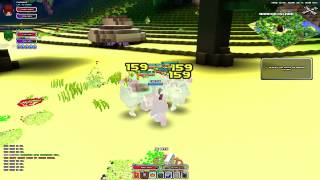 Power leveling my pet in Cube World