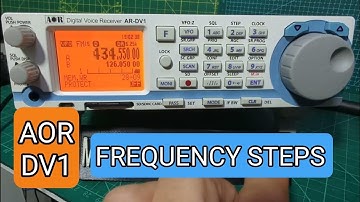AOR DV1 SCANNER - FREQUENCY STEPS