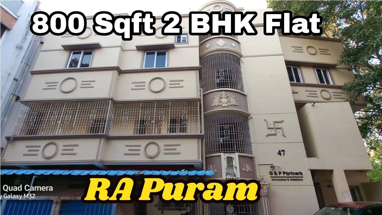 800 Sqft 2 BHK Flat Sale in RA Puram Chennai Bank Auction YouTube