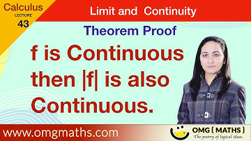 f is continuous then |f| is also continuous | limit and continuity | Calculus | Bsc
