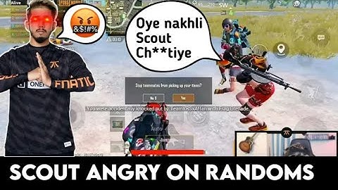 Scout Angry on Random teammates | Randoms vs scout | Funny Moments on scout live stream |Pubg Mobile