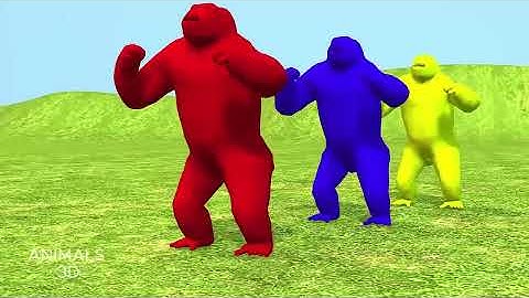 3D Animation Animal Game with Elephant, Lion, tiger, Gorilla | 3D Animation Games 