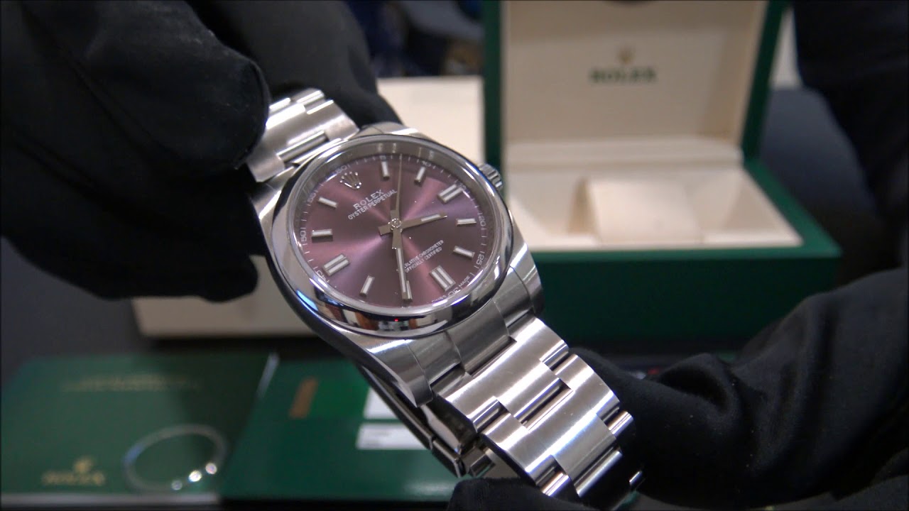 Rolex Oyster Perpetual 116000 Grape Dial 2017 | WatchesGMT
