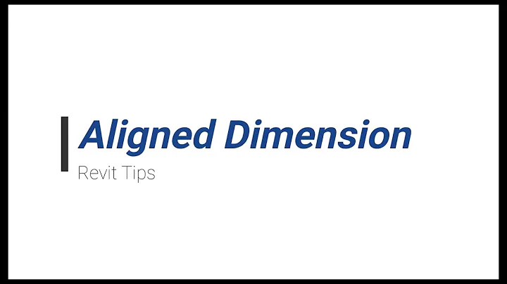 1 Aligned Dimension in Revit |  Revit Tips and Tricks