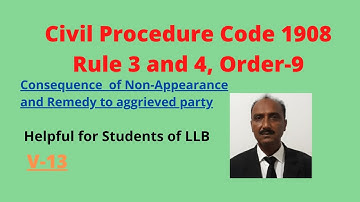 Consequences of Non-appearance of Parties in the Suit / Restoration of suit dismissed in default