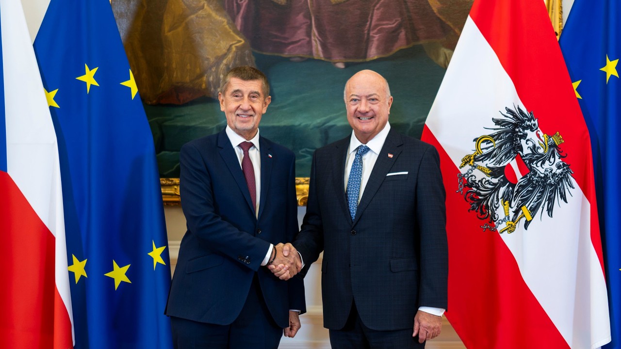 Pressekonferenz mit Ministerpräsidenten Andrej Babiš und Bundeskanzler Christian Stocker