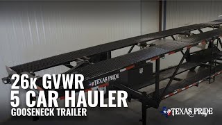 Walk Around: 26K lb Gooseneck GVWR 5 Car Hauler Trailer | Texas Pride