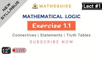 Mathematical Logic Class 12th Part - 1 Maharashtra Board