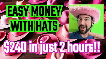 How I Made $120 Per Hour Selling Pink Hats! (Side Hustle Idea 2024)